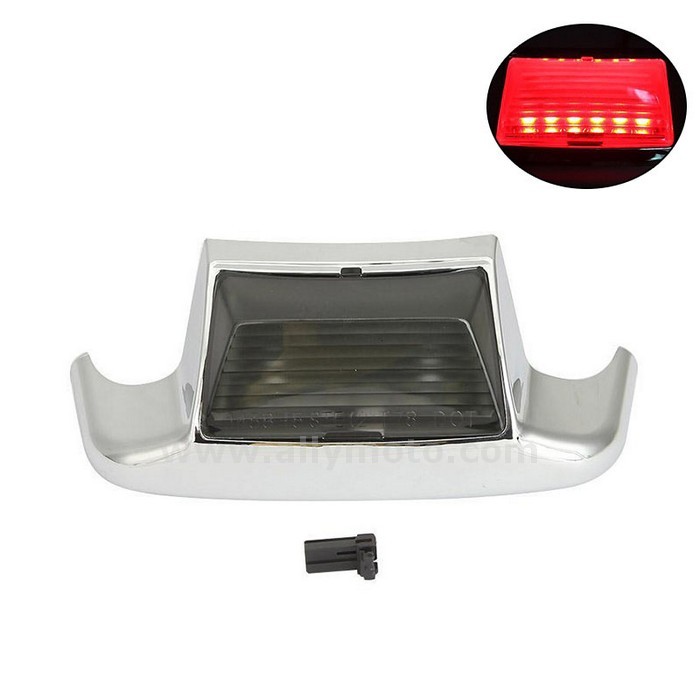 6 Brake Tail Light Lamp Auxiliary Rear Mudguard Fender Tip Red Lighting Harley Davidson Touring Road King@2